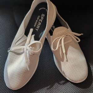 Sperry Women's Light Taupe Perforated Slip-On Sneakers